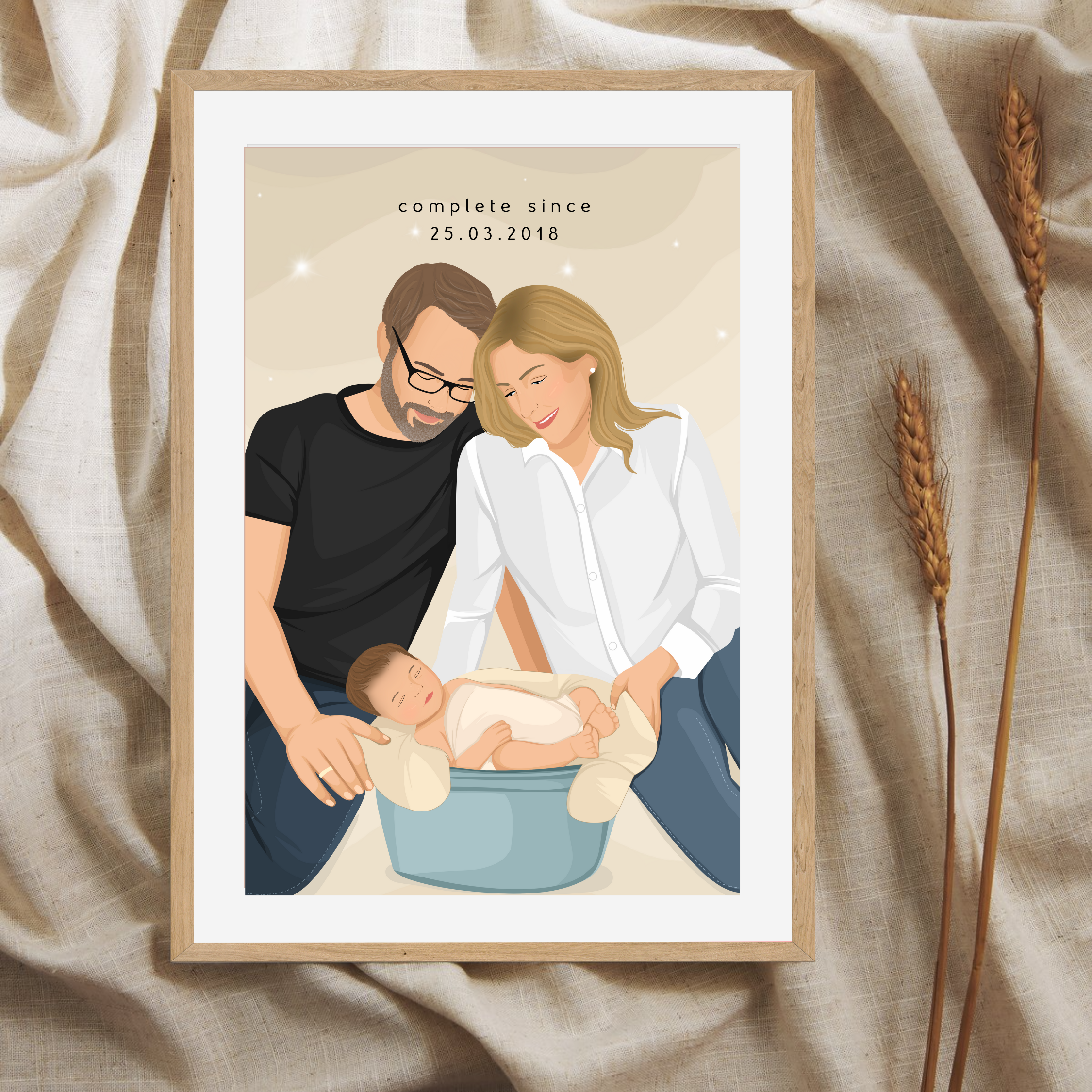 Custom Flat Portrait with Subtle Background
