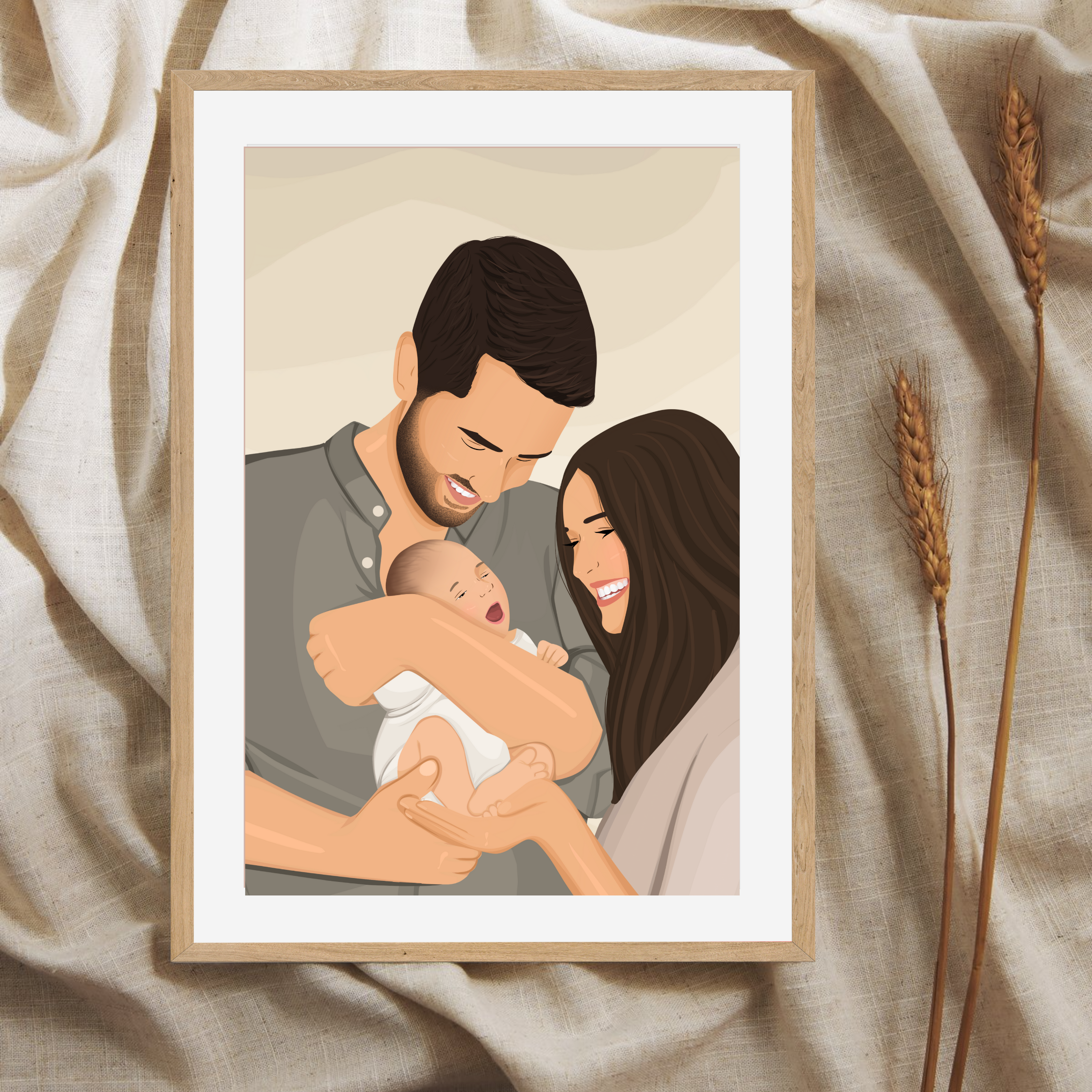 Custom Flat Portrait with Subtle Background