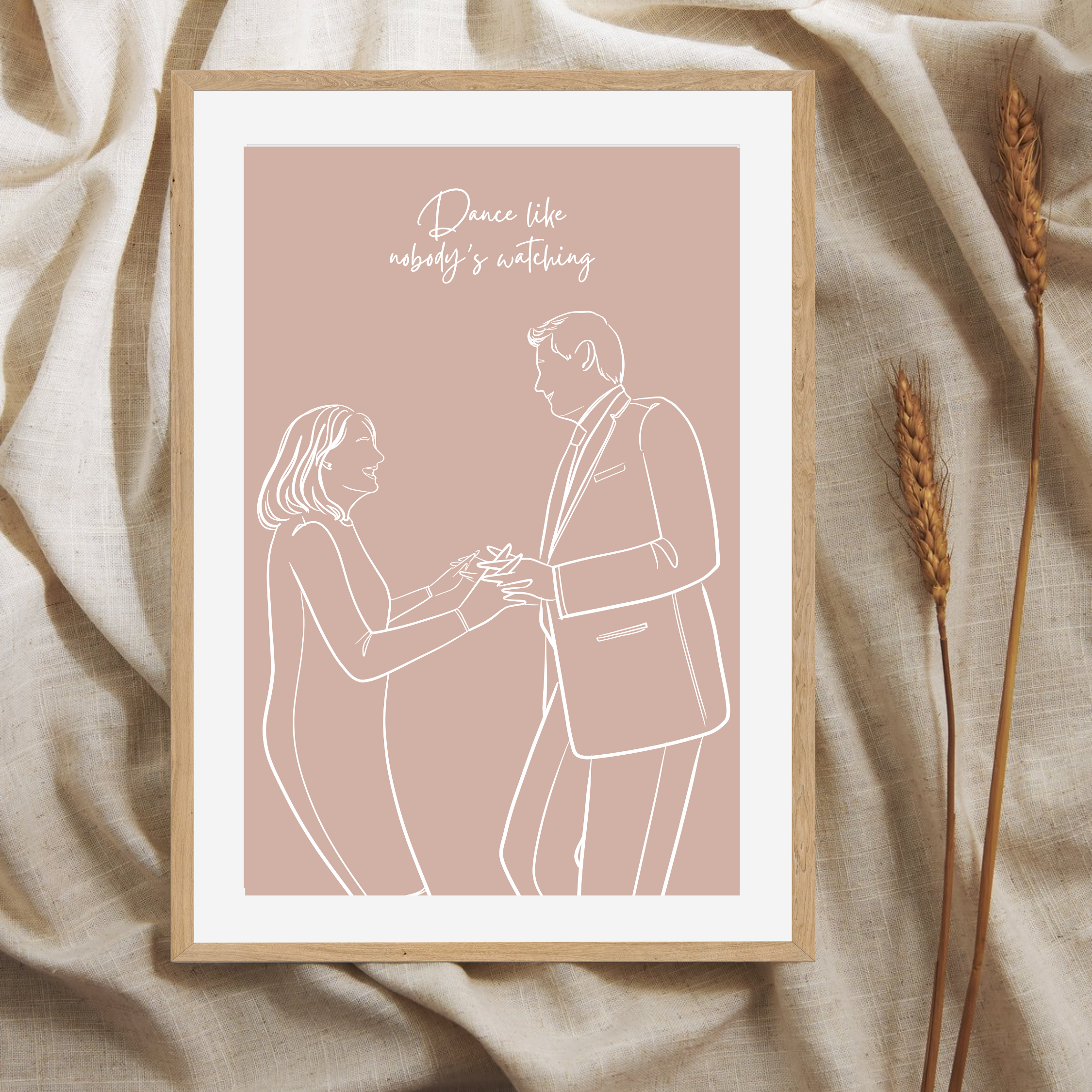 Custom Line Artwork with Solid Background Color