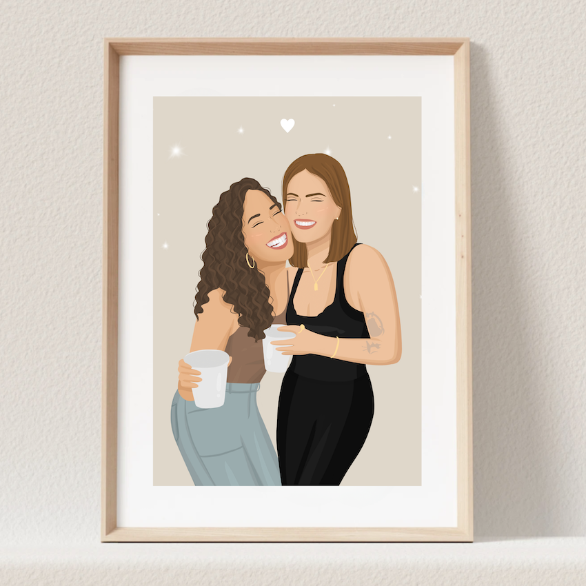 Custom Flat Portrait with Subtle Background